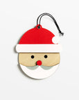 Hollyjolly Santa Wood Ornament - Black Color | Image 1 | From the HollyJolly Collection | Exquisitely assembled with natural plywood for long lasting use | Available in white color | texxture home