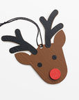 Hollyjolly Reindeer Wood Ornament - white color | Image 1 | From the HollyJolly Collection | Masterfully constructed with natural plywood for long lasting use | Available in white color | texxture home