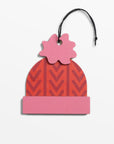 Hollyjolly Winter Hat Wood Ornament - Natural Color | Image 1 | From the HollyJolly Collection | Exquisitely assembled with natural plywood for long lasting use | Available in white color | texxture home