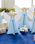 Gabrielle Poplar Wood Angle Natural Color | Image 2 | From the Gabrielle the Angel Collection | Elegantly assembled with natural poplar wood for long lasting use | Available in white color | texxture home