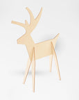 Alpine Wood Reindeer (Medium) - white color | Image 1 | From the Alpine Collection | Expertly crafted with natural wood for long lasting use | Available in white color | texxture home