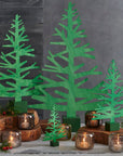 Alpine Poplar Wood Tree (Large) Blue Color | Image 2 | From the Alpine Collection | Exquisitely handmade with natural poplar wood for long lasting use | Available in white color | texxture home