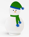 Roger Wood Snowman - white color | Image 1 | From the Roger the Snowman Collection | Expertly constructed with natural plywood for long lasting use | Available in white color | texxture home