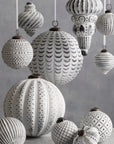 Breckenridge Mandal Glass Ornament Green Color | Image 2 | From the Breckenridge Collection | Masterfully handmade with natural glass for long lasting use | Available in white color | texxture home