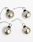 Jensen™ ornaments, 2in, set of 4 - Silver | Image 1 | Premium Ornaments from the Jensen collection | made with Glass for long lasting use | texxture