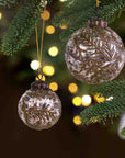 Balsam™ Mouth Blown Glass Ornament, 2in - Silver | Image 2 | Premium Ornaments from the Balsam collection | made with Glass for long lasting use | texxture