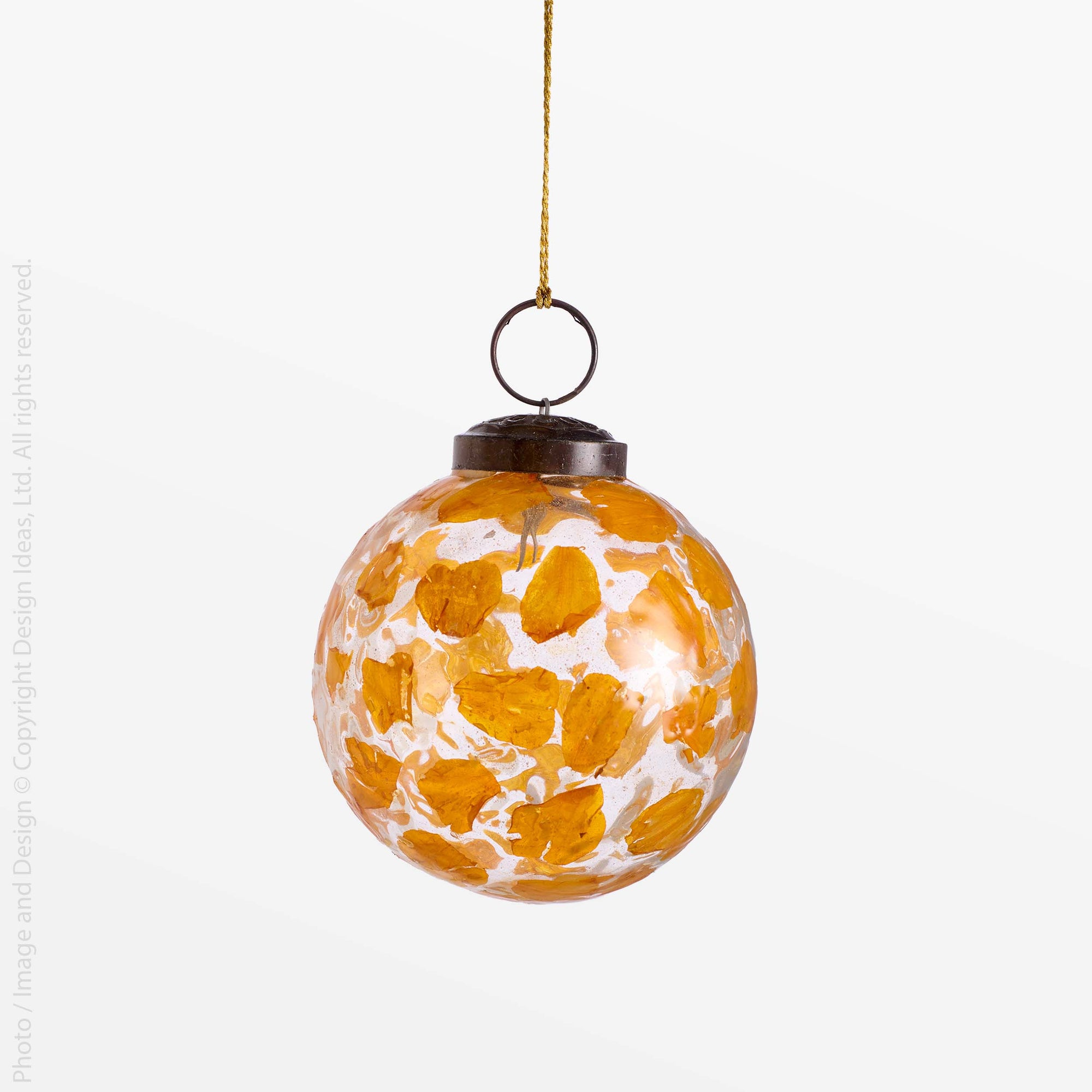 Souci™ ornament, 3in - Orange | Image 1 | Premium Ornaments from the Souci collection | made with Glass for long lasting use | texxture