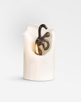 Spirit Dance Cast Iron Candle - Natural Color | Image 1 | From the Spirit Collection | Exquisitely handmade with natural cast iron for long lasting use | Available in white color | texxture home