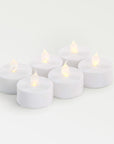 Flameless Tealights - Natural Color | Image 1 | From the Plastic Collection | Elegantly handmade with natural for long lasting use | Available in white color | texxture home