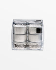 Tealight White Wax Candles (Set of 12) - Natural Color | Image 1 | From the Basic Wax Collection | Expertly assembled with natural wax for long lasting use | Available in white color | texxture home