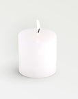 Pillar Candle (3x3) - Green Color | Image 1 | From the Pillar Collection | Elegantly created with natural wax for long lasting use | Available in white color | texxture home