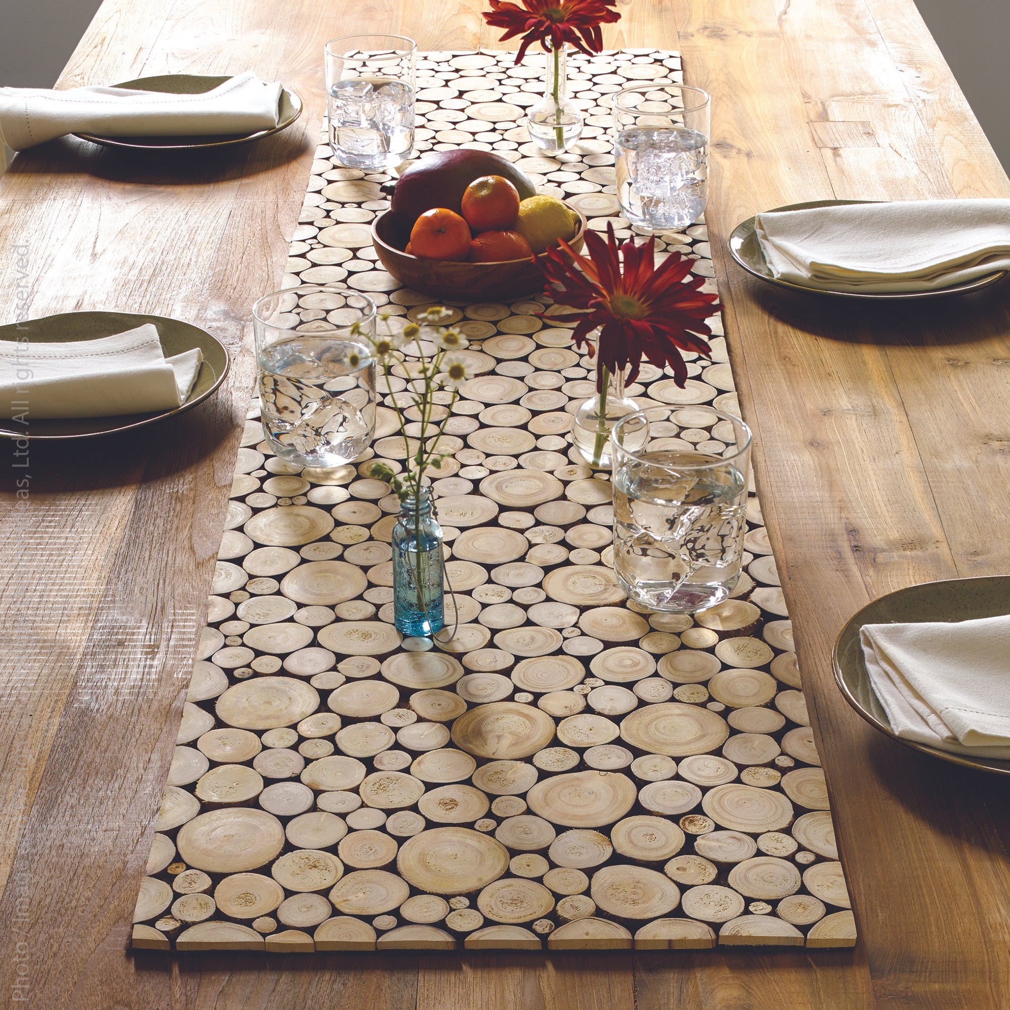 Branch Wood Runner Natural Color | Image 2 | From the Branch Collection | Masterfully made with natural wood for long lasting use | This runner is sustainably sourced | Available in natural color | texxture home
