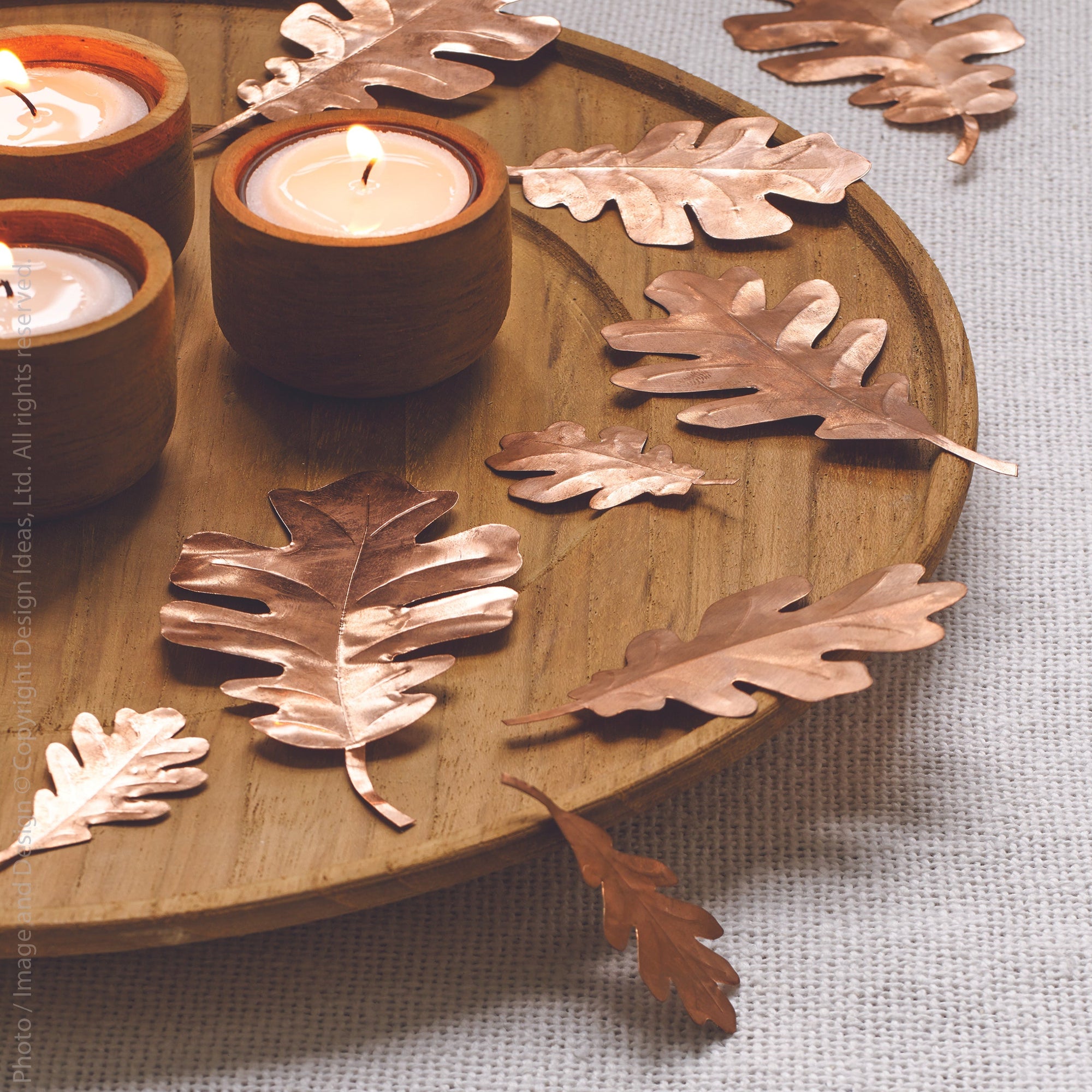 Cassini Copper Decorative Leaves Natural Color | Image 2 | From the Cassini Collection | Expertly made with natural copper for long lasting use | Available in copper color | texxture home