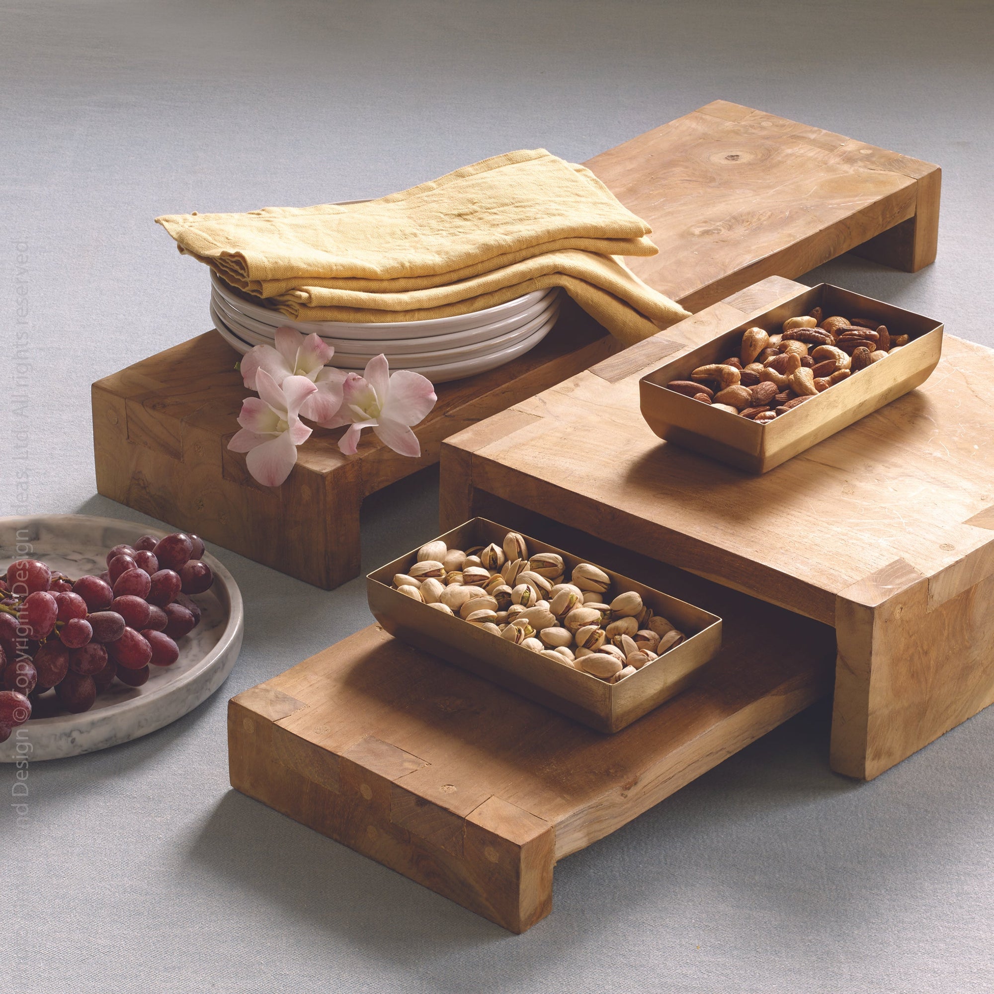 Catanga Teak Root Riser (Medium) Natural Color | Image 3 | From the Catanga Collection | Skillfully assembled with natural teak root for long lasting use | This riser is sustainably sourced | Available in natural color | texxture home