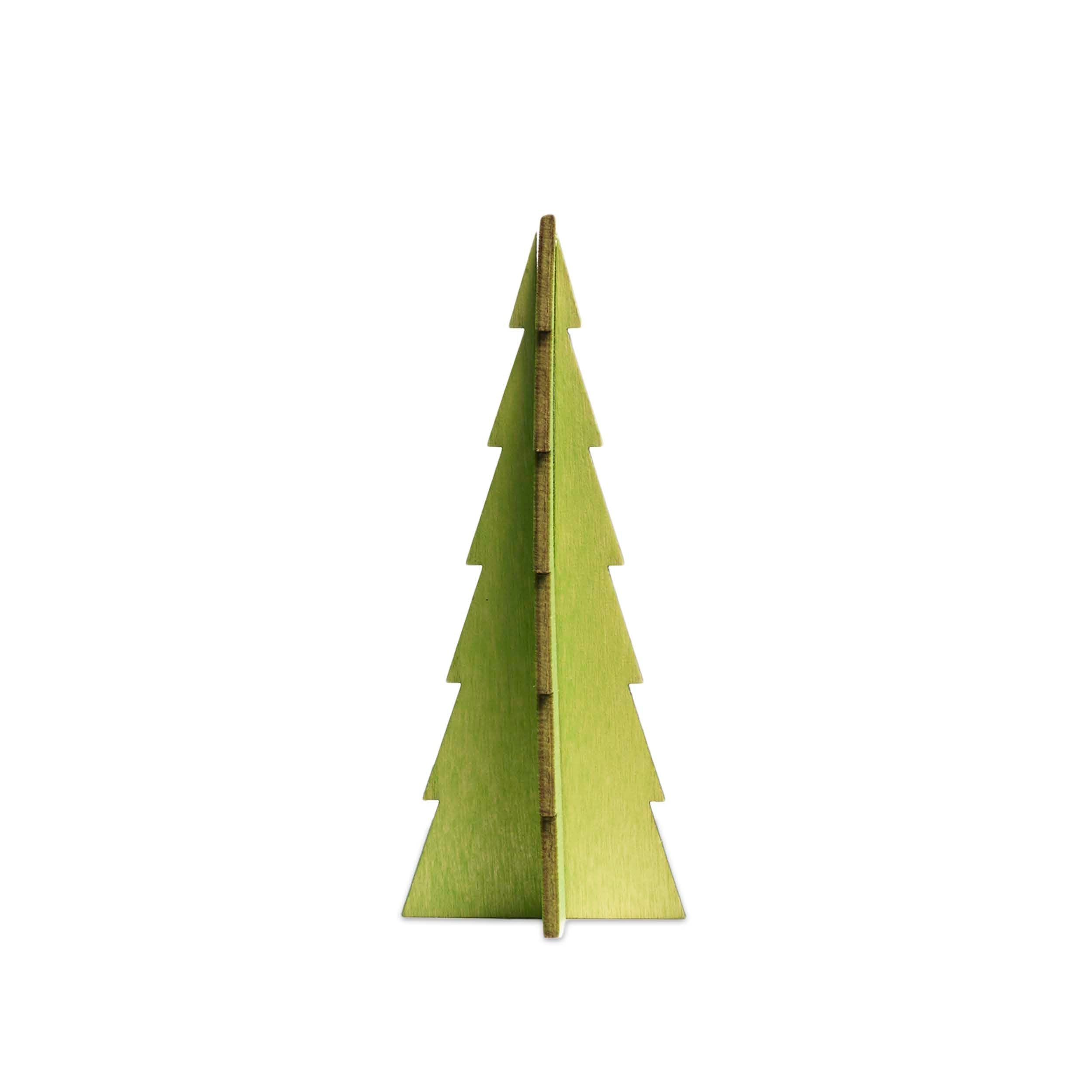 Tannenbaum White Wood Tree Set (6 Inch) — Bundle - Green Color | Image 8 | From the Tannenbaum Collection | Elegantly assembled with natural plywood for long lasting use | Available in white color | texxture home