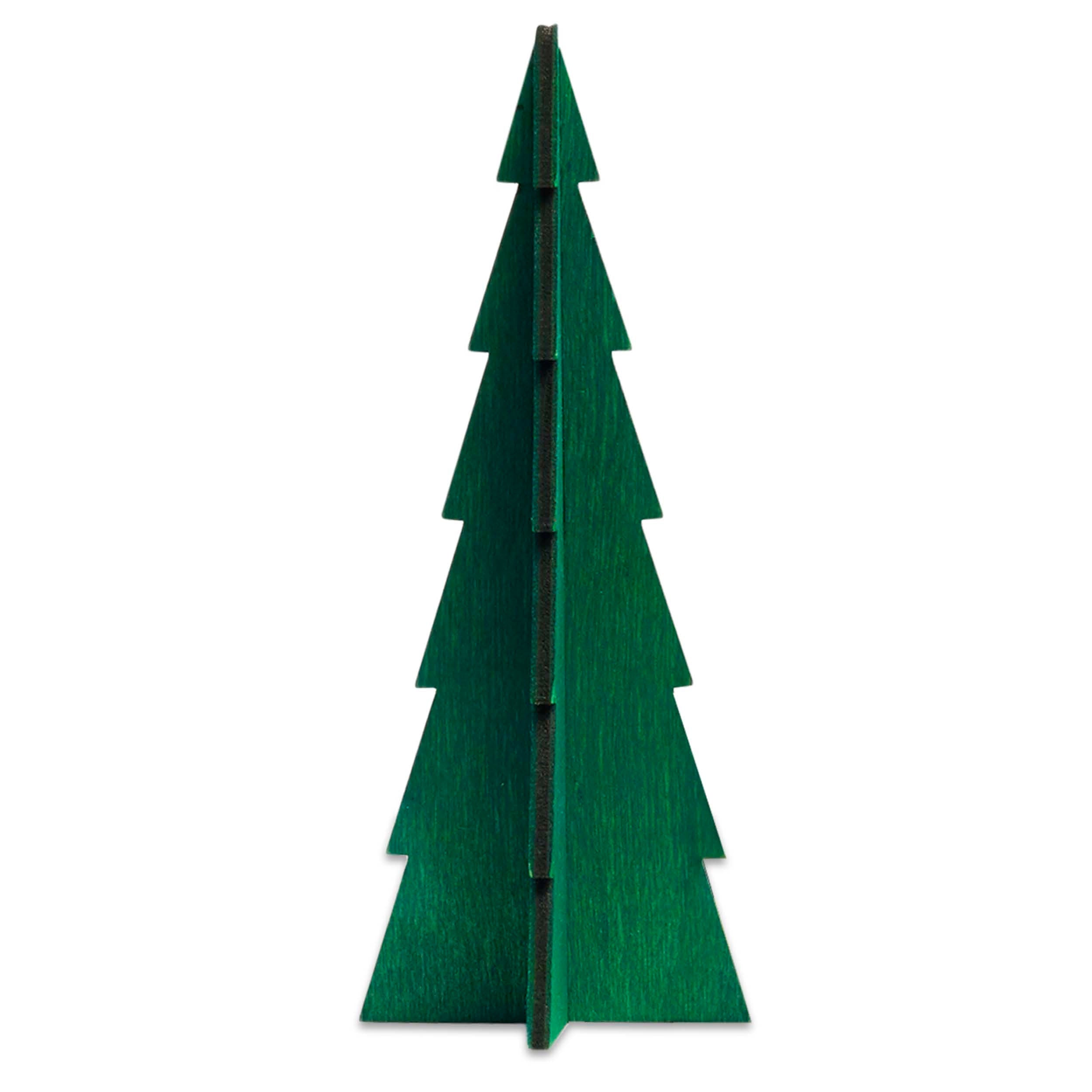 Tannenbaum White Wood Tree Set (11 Inch) — Bundle - Green Color | Image 10 | From the Tannenbaum Collection | Skillfully created with natural plywood for long lasting use | Available in white color | texxture home