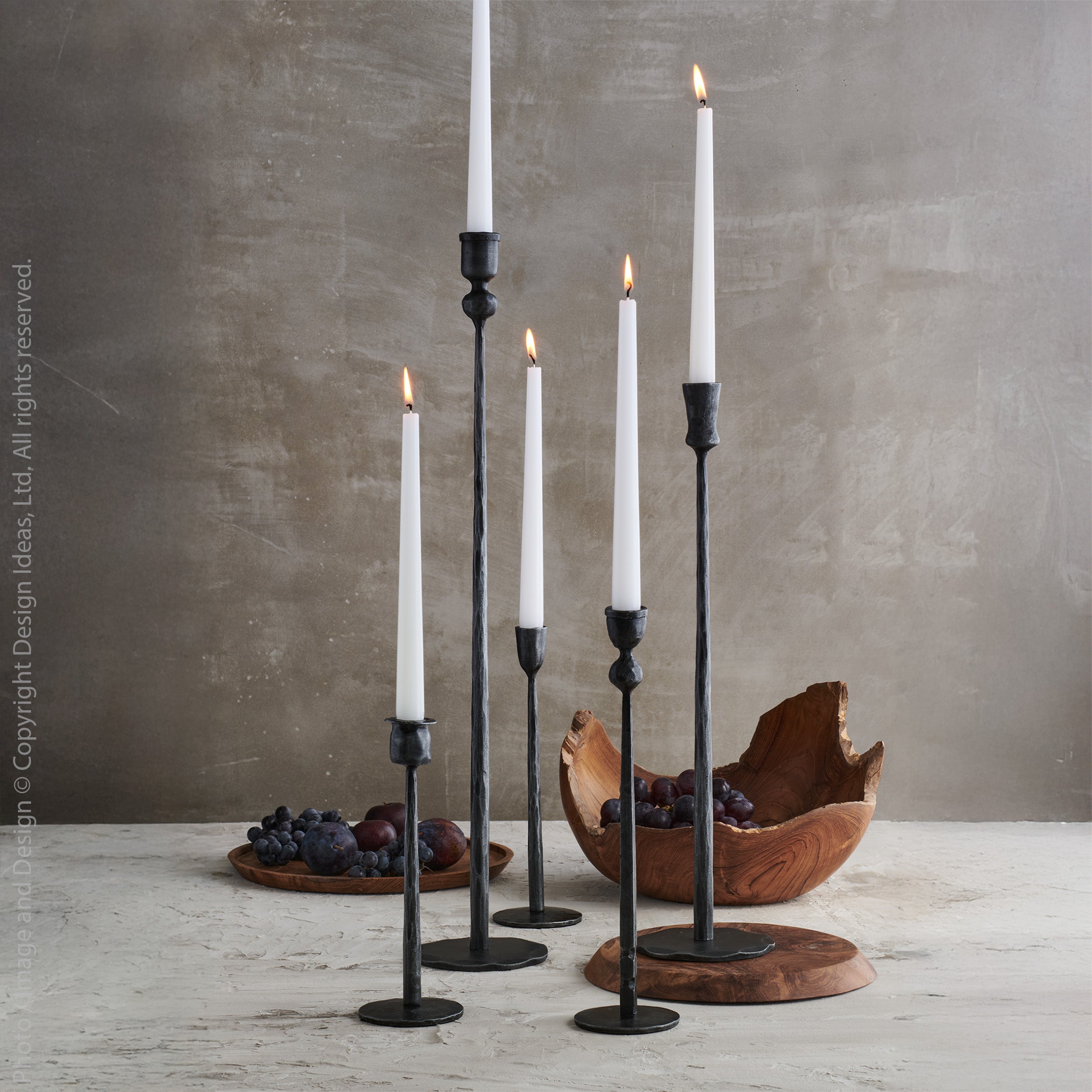 Jasper Iron Taper Candle Holder - texxture™