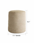 Melia™ Woven Jute Pouf (17.7 in. dia)