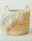 Maiz™ Medium Woven Corn Husk Basket with Handles