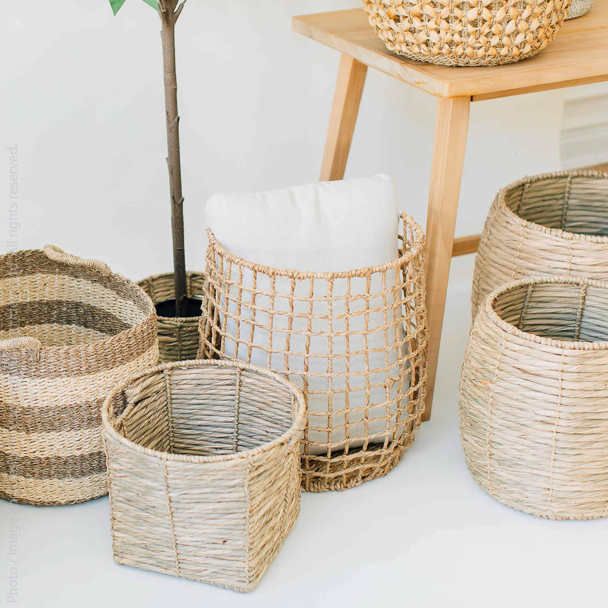 Camden™ Woven Seagrass Baskets (set of 3)