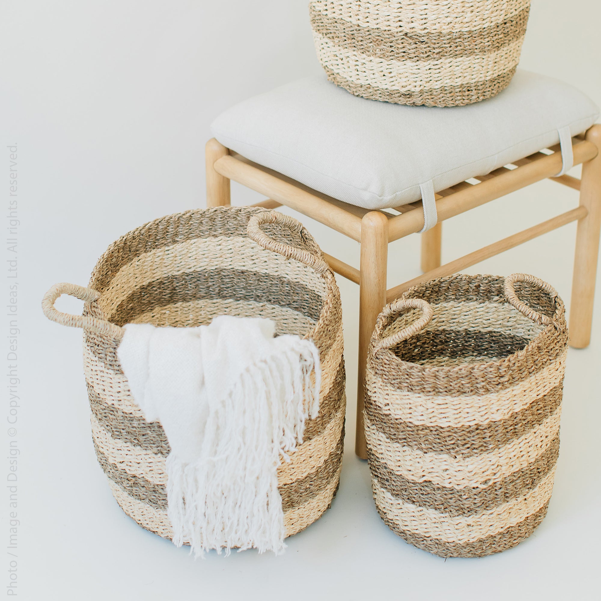 Camden™ Woven Seagrass Baskets (set of 3)