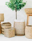 Koper™ Woven Water Hyacinth Twine Baskets (set of 3)