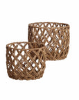 Vasate™ Woven Water Hyacinth Twine Baskets (set of 2)