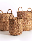 Lauria™ water hyacinth basket (set of 3)