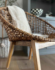 Paloma™ Abaca, wood and iron chair