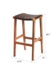 Visby™ Leather Bar Stool