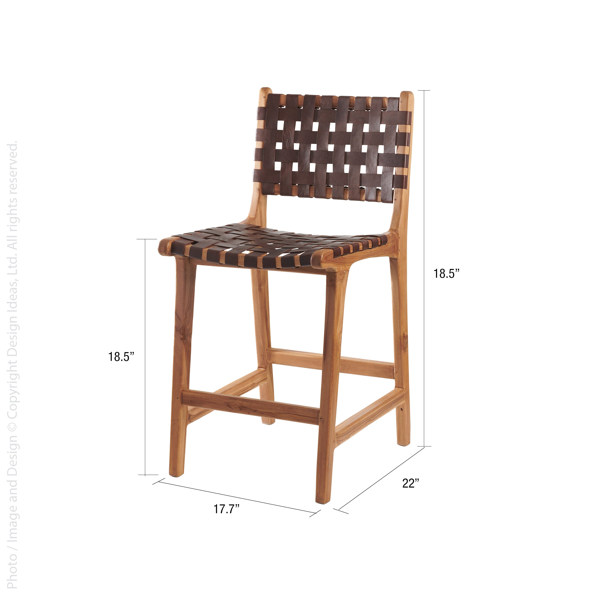 Visby Leather Counter Stool - texxture™