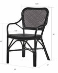 Lanai™ Chair - Black | Image 7 | Premium Chair from the Lanai collection | made with 100% Rattan Core for long lasting use | texxture