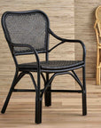 Lanai™ Chair - Black | Image 4 | Premium Chair from the Lanai collection | made with 100% Rattan Core for long lasting use | texxture
