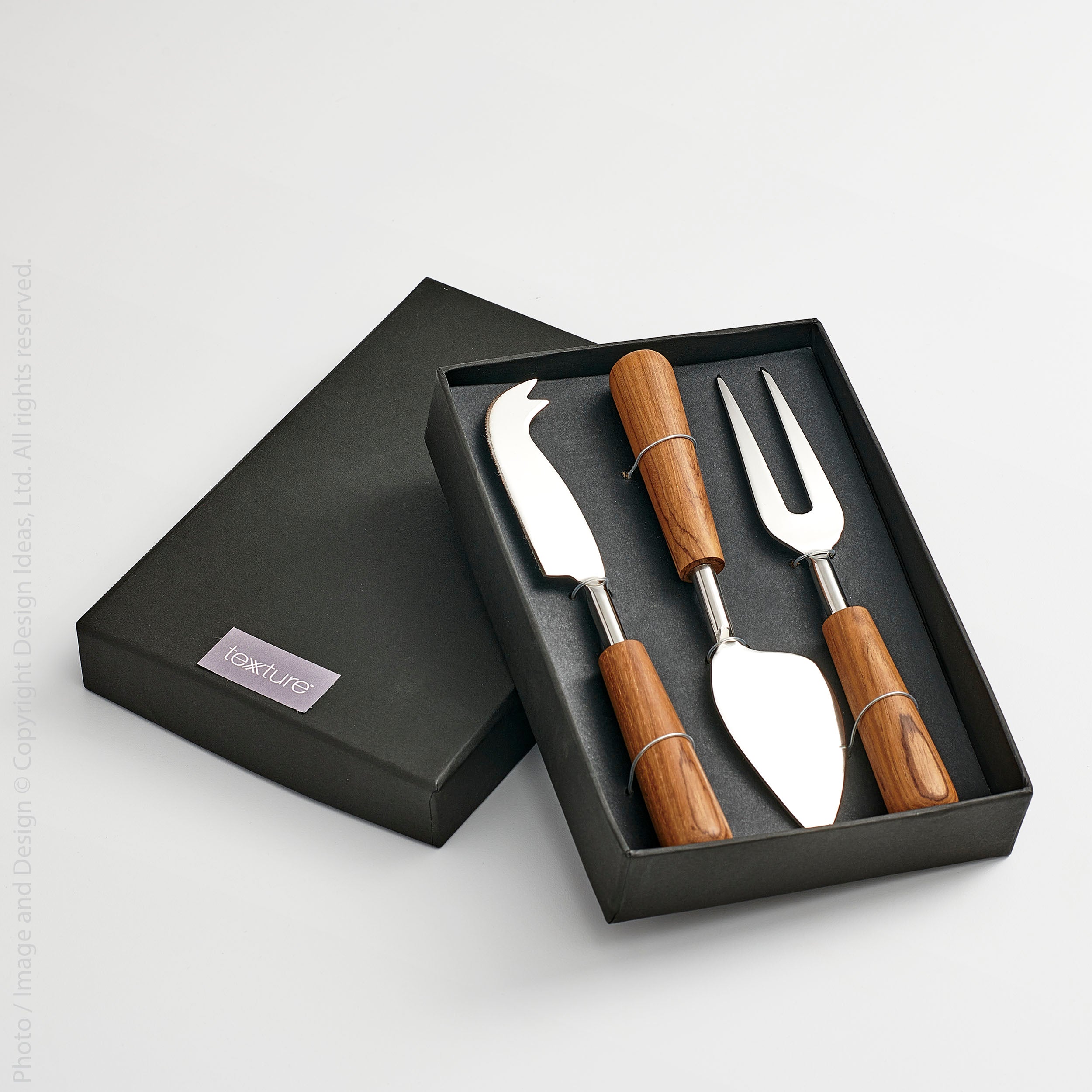 Fulton™ Handmade Stainless Steel and Acacia Wood Cheese Knives (set of 3)