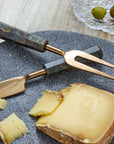 Dioli™ labradorite stone cheese knives (set of 2)