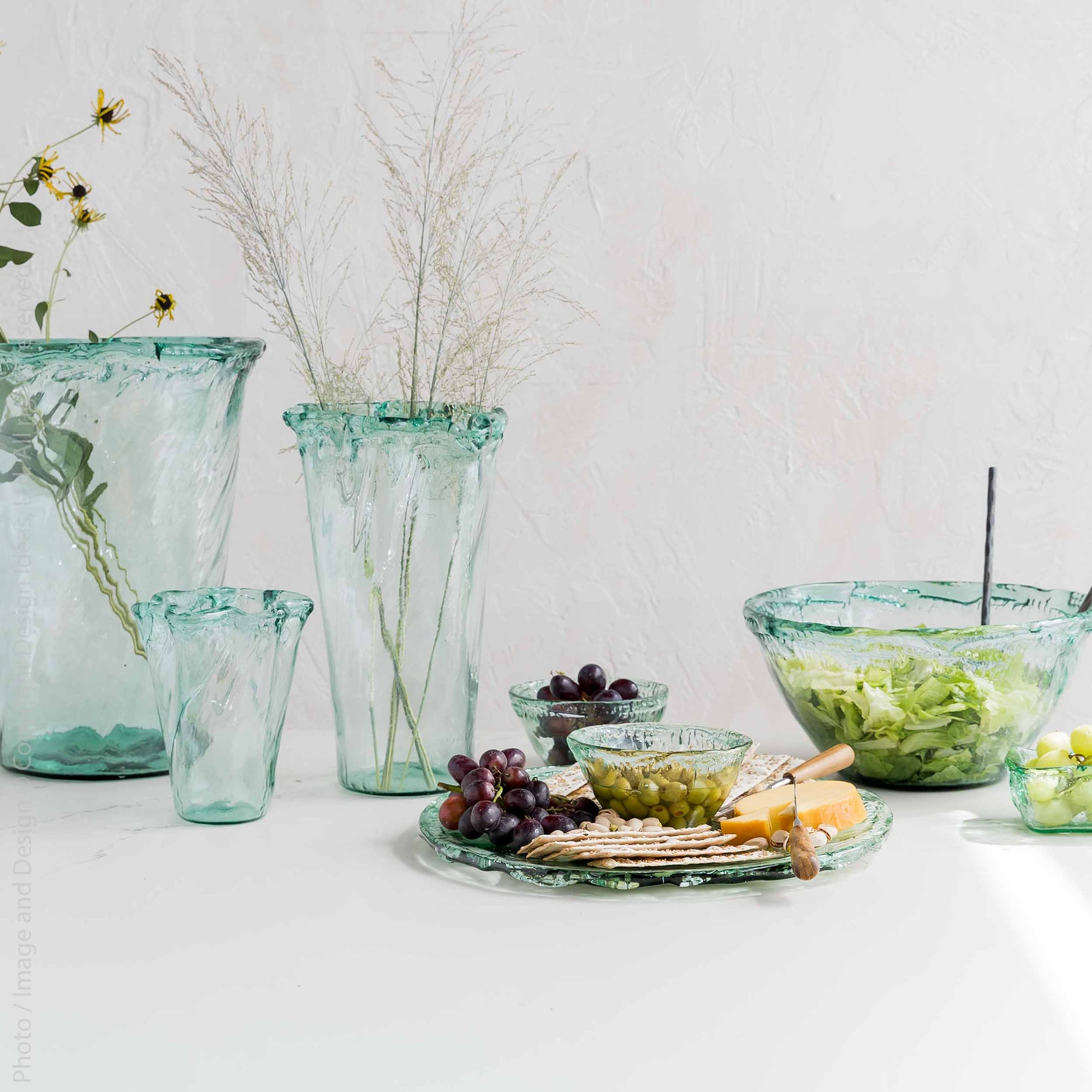 Nile River recycled glass serving bowl (6 in.)