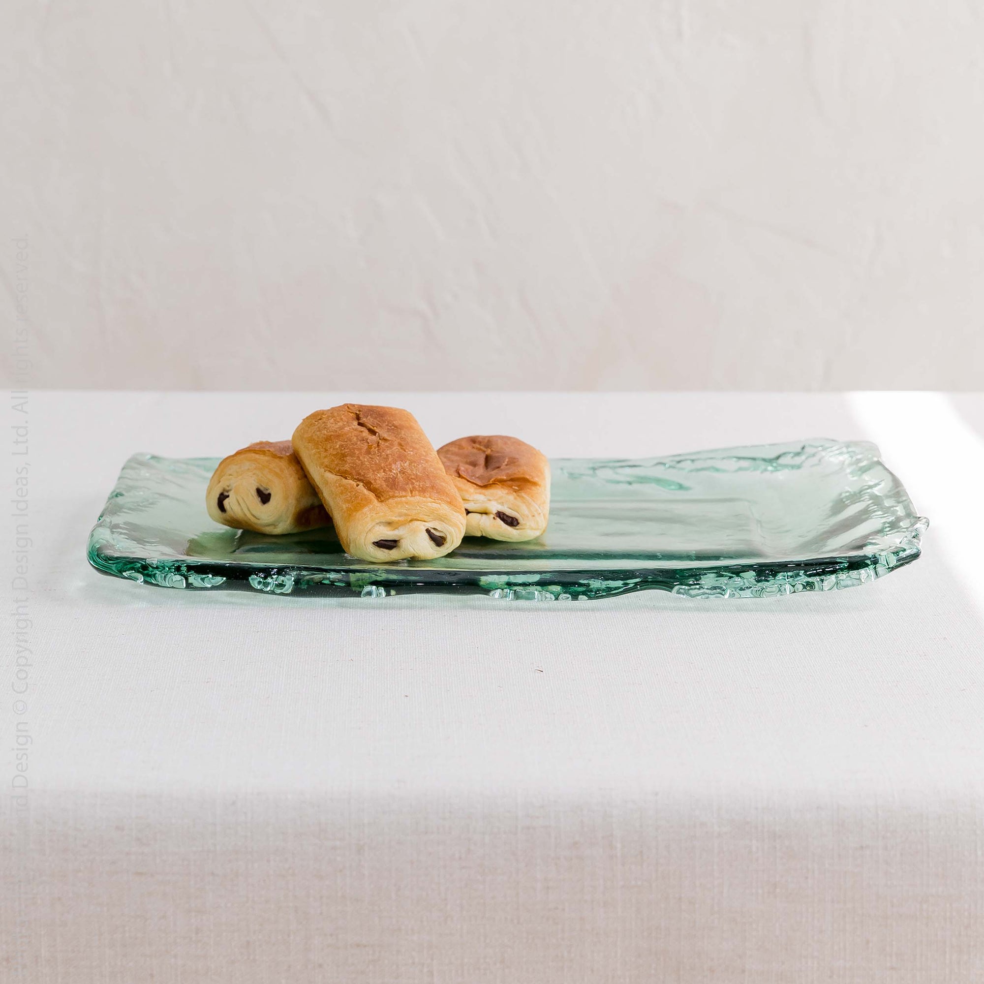 Nile River recycled glass platter