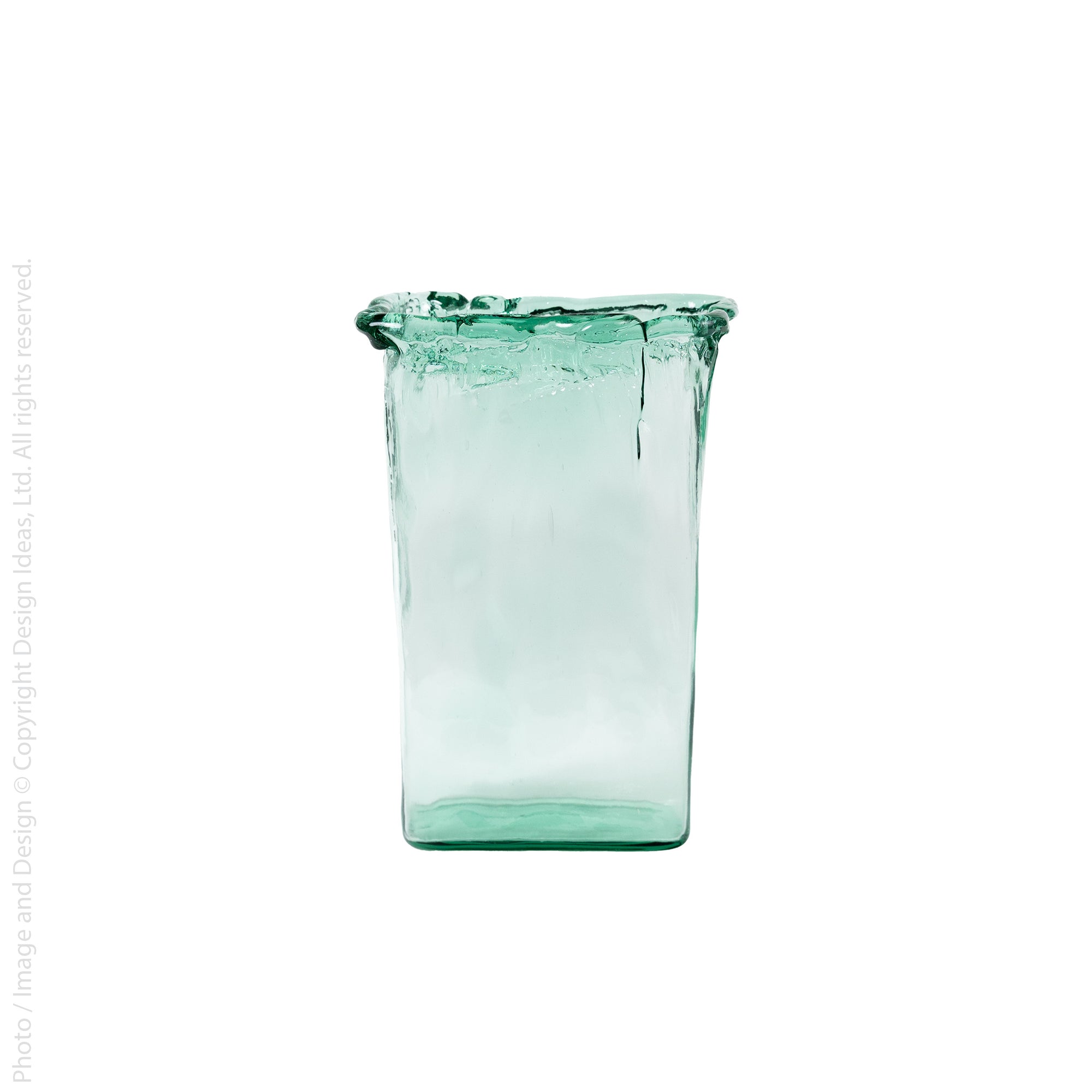 Nile River recycled glass vase (13.5 in. - rectangle)