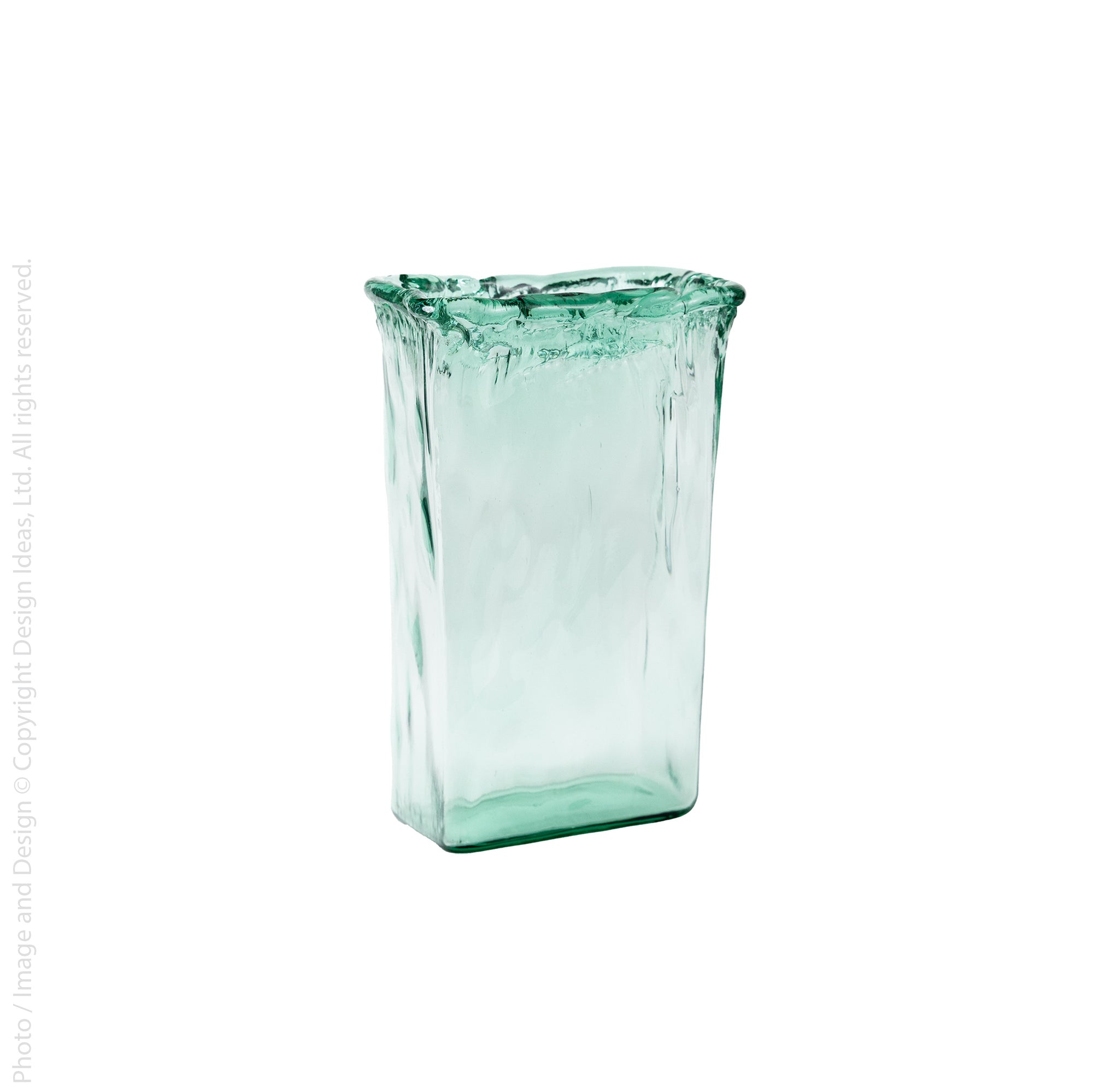Nile River recycled glass vase (13.5 in. - rectangle)