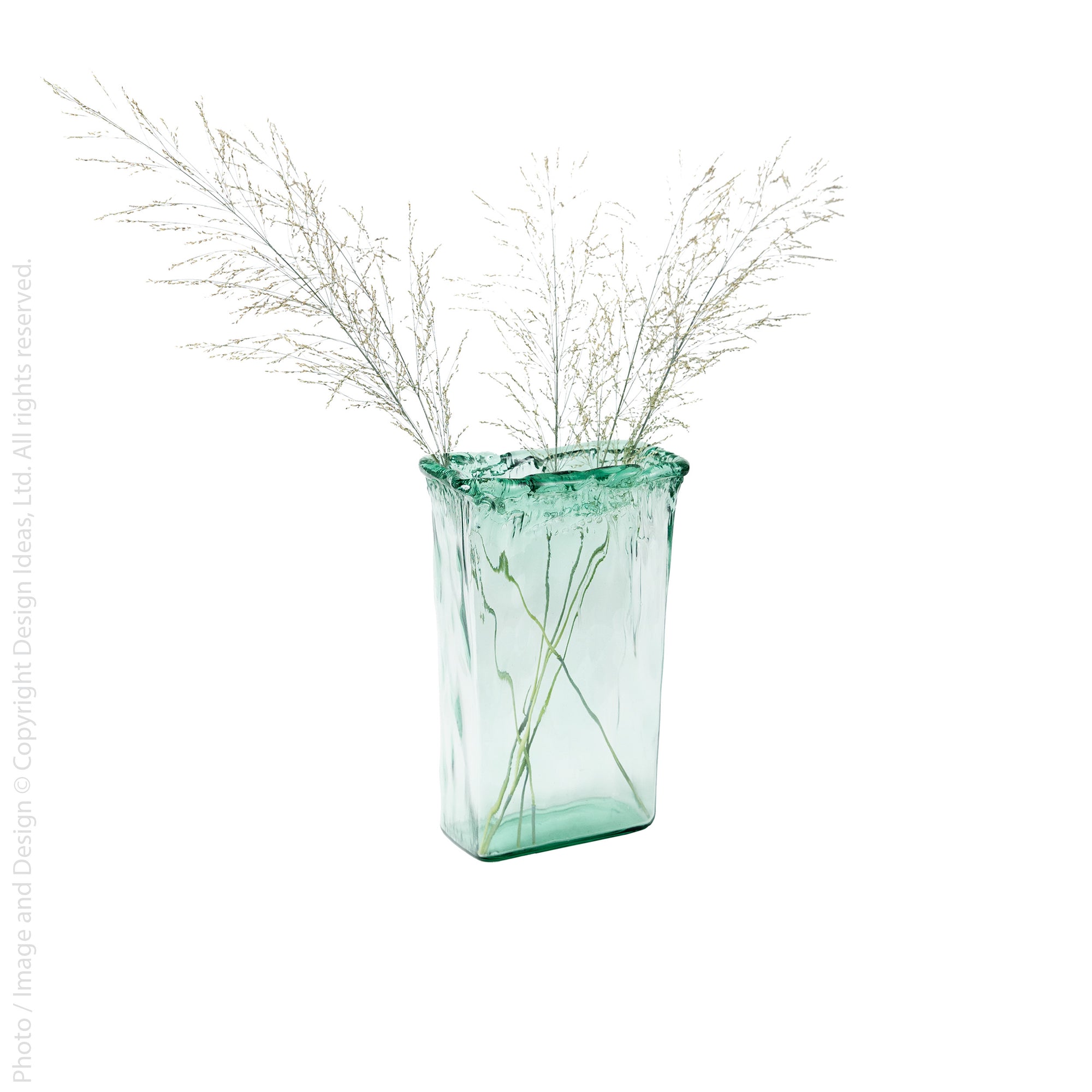 Nile River recycled glass vase (13.5 in. - rectangle)
