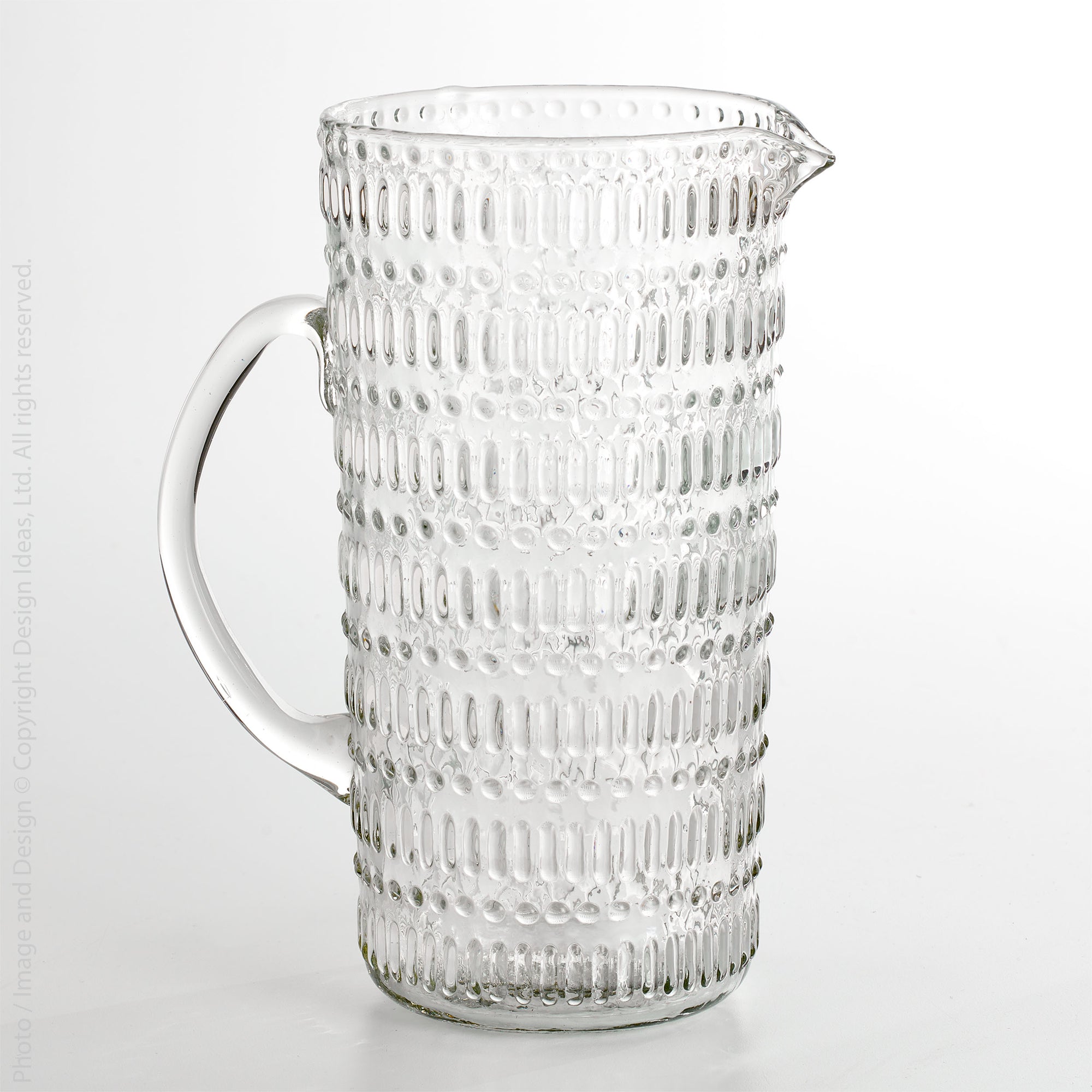 Morse™ recycled mouth blown glass  pitcher