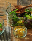 Morse™ recycled mouth blown glass salad serving bowl