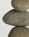 PebbleStack™ riverstone candleholder (4.3 dia x 7.9 in.)