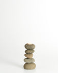 PebbleStack™ riverstone candleholder (4.3 dia x 7.9 in.)