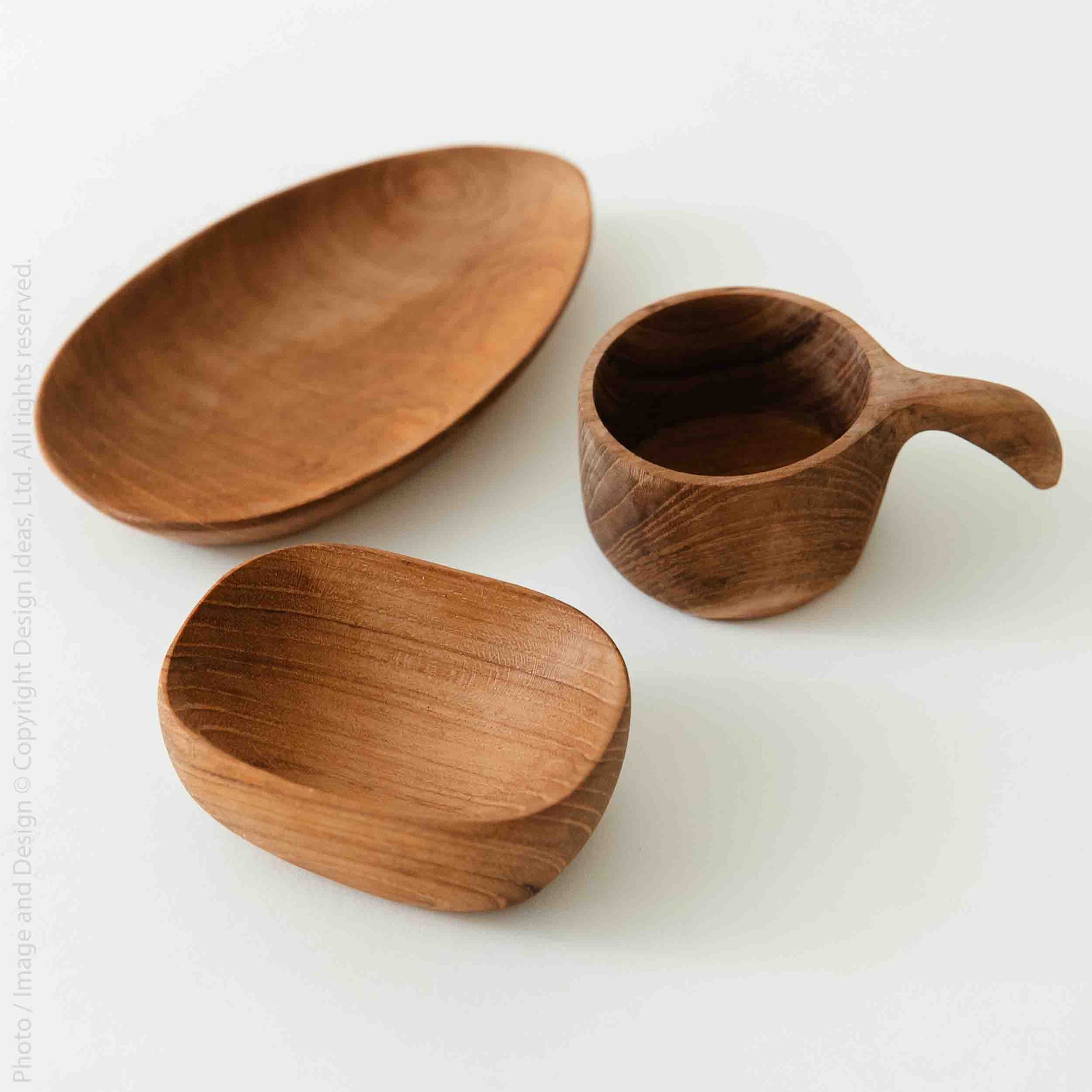 Chiku™ Teak Teardrop Bowl