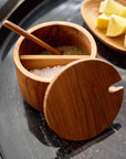 Chiku™ teak wood salt & pepper cellar