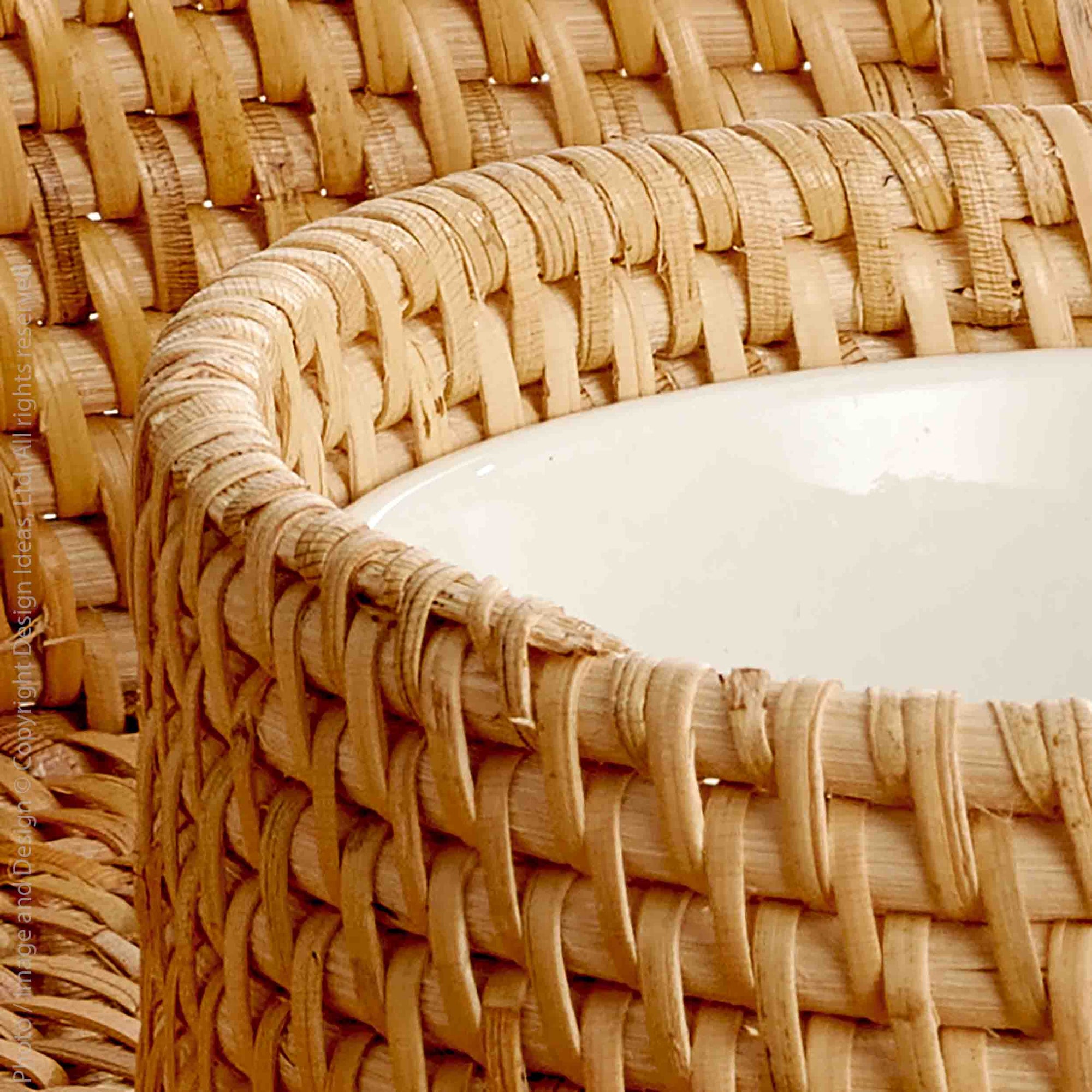 Lombok™ woven rattan chip and dip basket