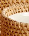 Lombok™ woven rattan chip and dip basket