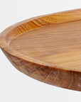 Chiku™ carved teak wood riser (8 dia. x 2.5 in.)