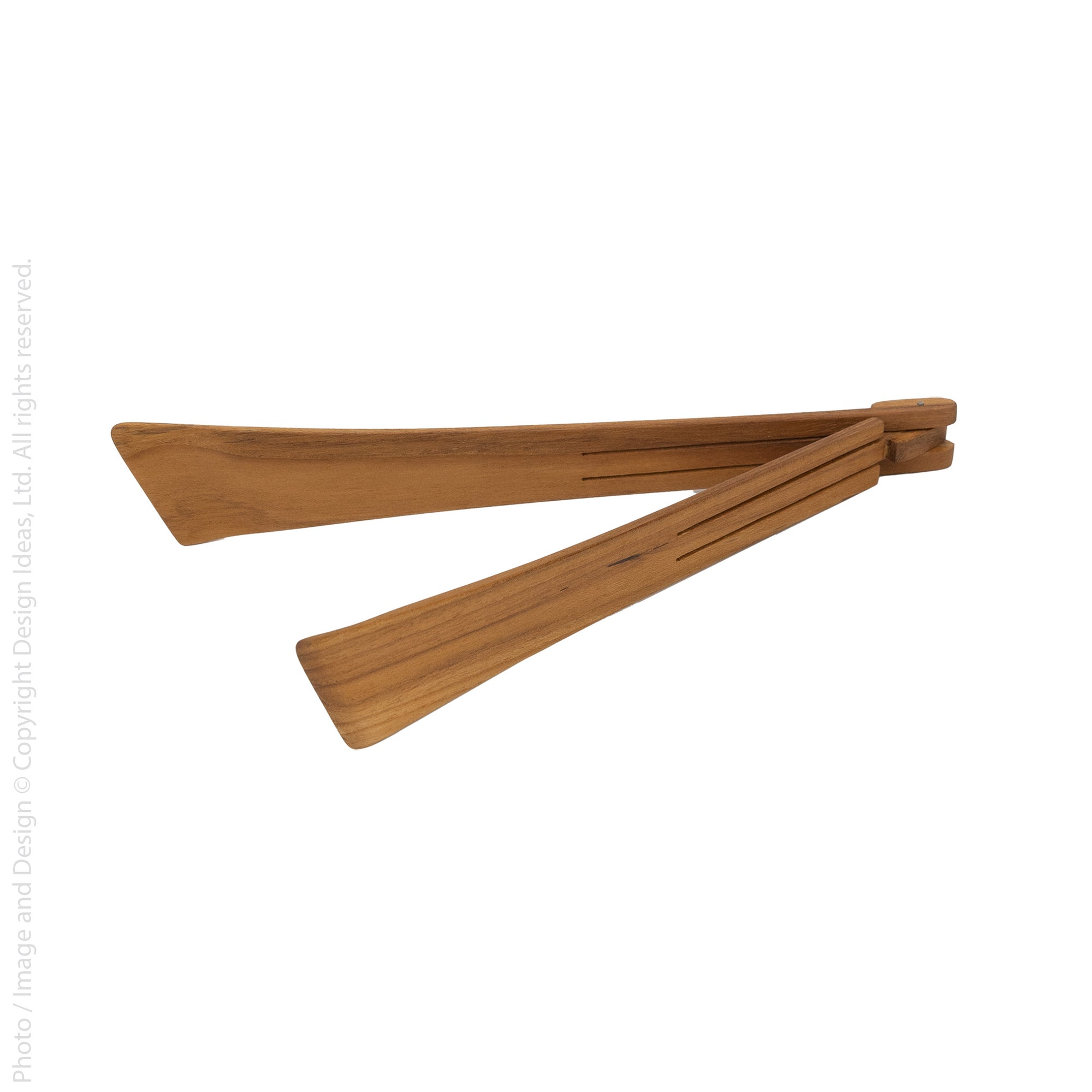 Chiku™ teak wood flat tongs